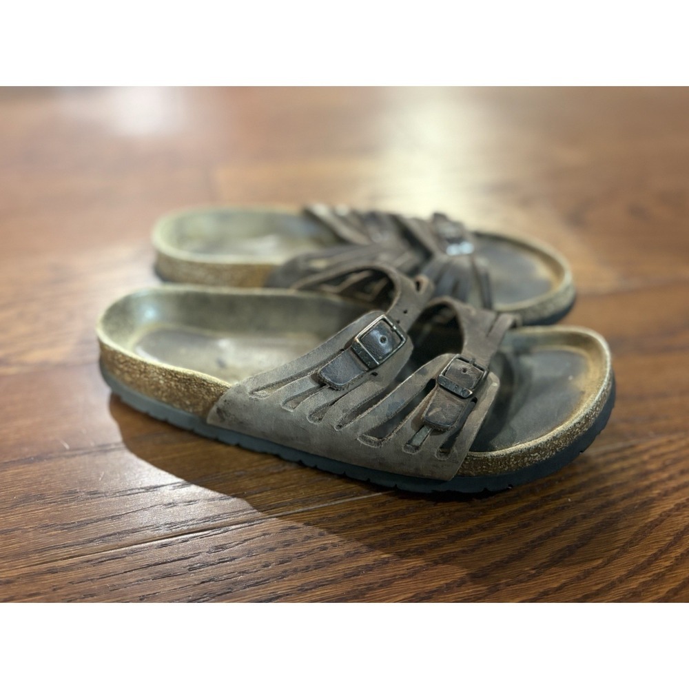 Birkenstock Granada Soft Footbed Sandals Size 40 Women's 9 Mens 7 Brown Germany